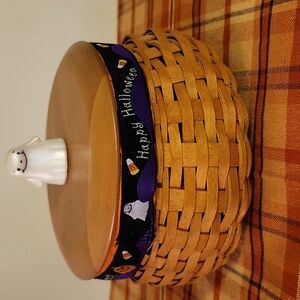 Longaberger Happy Halloween Basket with Ghost Lid